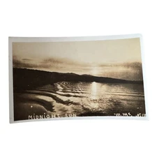 Midnight Sun RPPC Unspecified Location Alaska Yukon C1950s
