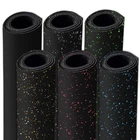 4'x10' Rubber Gym Flooring Roll Heavy Duty Home Exercise Floor Mats 6mm Thicknes