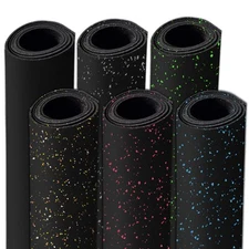 4'x10' Rubber Gym Flooring Roll Heavy Duty Home Exercise Floor Mats 6mm Thicknes