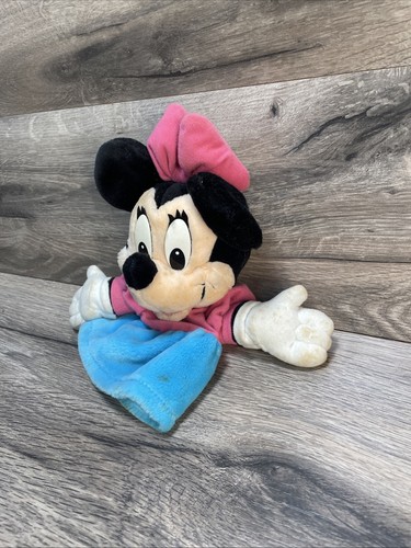 Vtg Mattel Disney Minnie Mouse 10” Plush Blue Pink Hand Puppet Stuffed Toy Arco - Picture 3 of 4