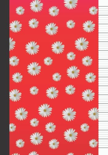 "Stenoheft Din A5 Notizbuch \"Blumen\" Rot Stenografie Lineatur 12 110 Seiten"-image