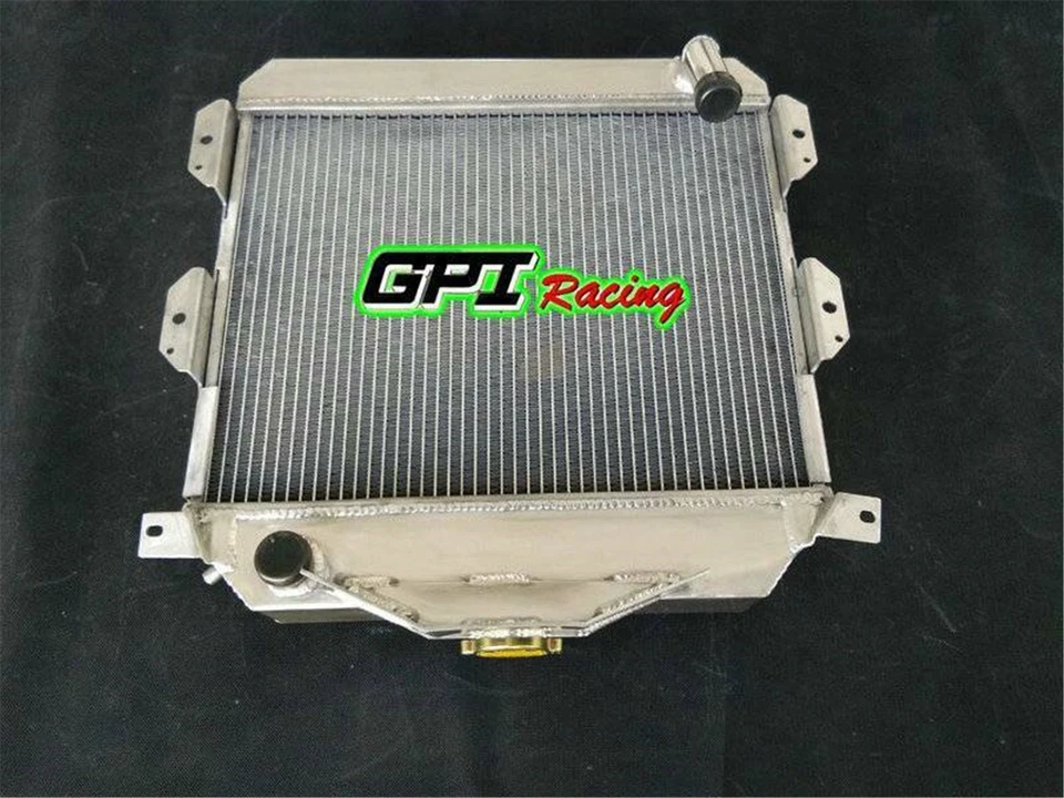 NJ-3 filas radiador de aluminio + ventilador para Austin Healey 100-4 1953 1954 1955 56 manual Foto 3 de 4