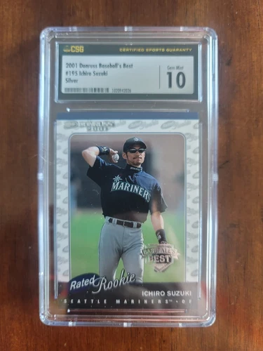 2001 DONRUSS BASEBALL'S BEST RATED ROOKIE SILVER /499 ICHIRO SUZUKI CSG CGC 10 !