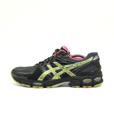 ASICS Damen GEL-Kinsei 4 Sneaker Schwarz/Neon Pink/Gelb Low-Top Laufschuhe EU 42