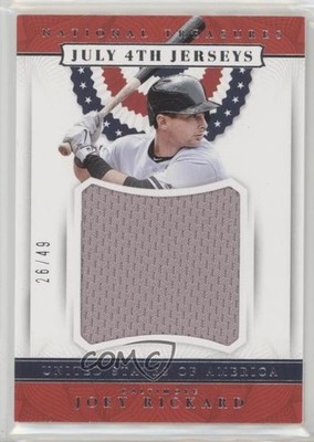 2016 Panini National Treasures July 4th Jerseys 26/49 Joey Rickard Rookie RC g6w