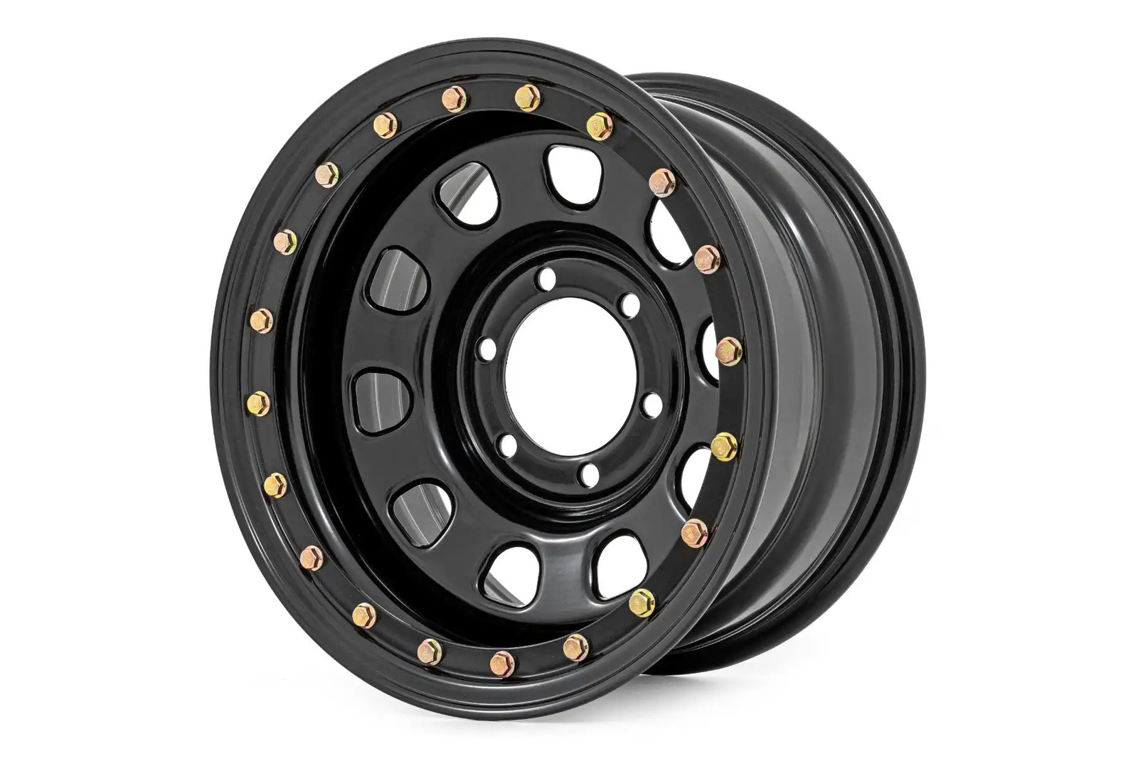 Rough Country Black Simulated Beadlock Steel Wheel | 16x8 | 6x5.5 - RC51-6883SL