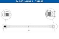 Bremsschlauch Ate 24.5101-0450.3 FüR Mercedes T2 Kommunalfahrzeug 405 406 309