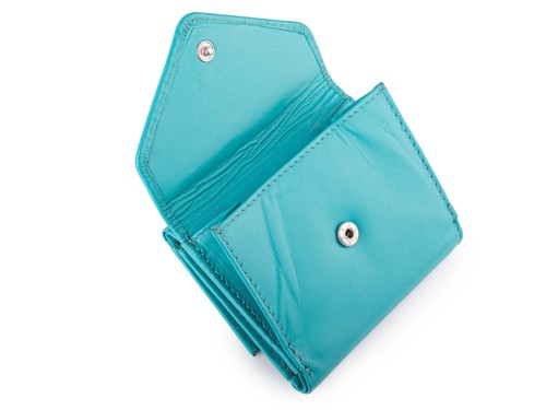 J Jones Damen Geldbörse klein Türkis Echt Leder Portemonnaie Börse Geldbeutel - Bild 3 von 5