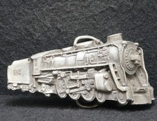 WL11160 NICE VINTAGE 1978 CUT-OUT TRAIN ENGINE RAILROAD ARTWORK BELT BUCKLE