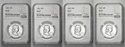 1960 - 1963 50C Proof Silver Franklin Half Dollar NGC Graded PF 67 Four Coin Lot