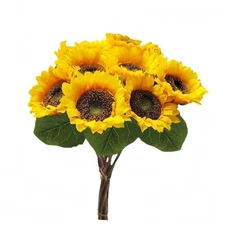 Artificial Flowers Fake Sunflowers 18.1" Large Silk Sunflowers 6Pcs for 200