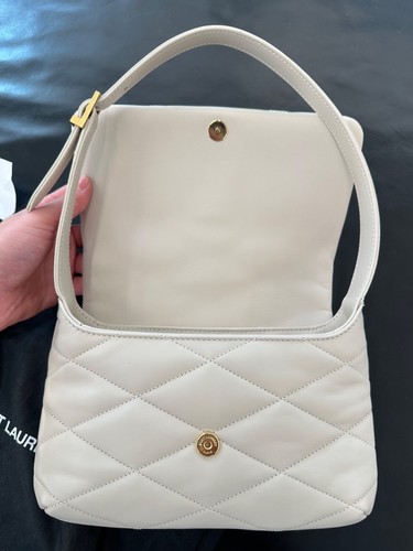 Saint Laurent White Quilted Lambskin Le 57 Shoulder Bag, Brand New, From Outlet - Picture 4 of 9