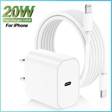 USB-C 20W Fast Charger Type C Cable For iPhone 17 16 15 14 13 12 11 XR XS X iPad