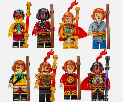 8pcs Minifigure Sun Wukong Black Myth Game Figure Building Blocks Set Toy DIY