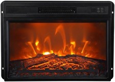 Inserto Camino Elettrico Pappagallo Zio 23", Effetto Fiamma 3D con Log Realistico B