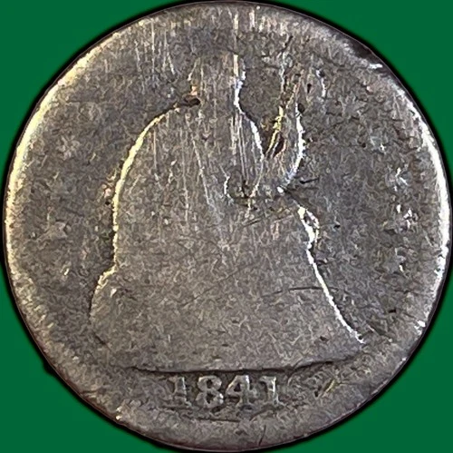 1841 Seated Liberty Half Dime Good G Coin #35811