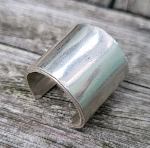 Silberring B&M 999er Feinsilber, 20mm breit massiv etwa 15g Handarbeit - Bild 1 von 3