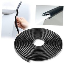 Car Door Edge Guards Black, 16Ft Rubber Seal Protector U Shape 16Ft Black 