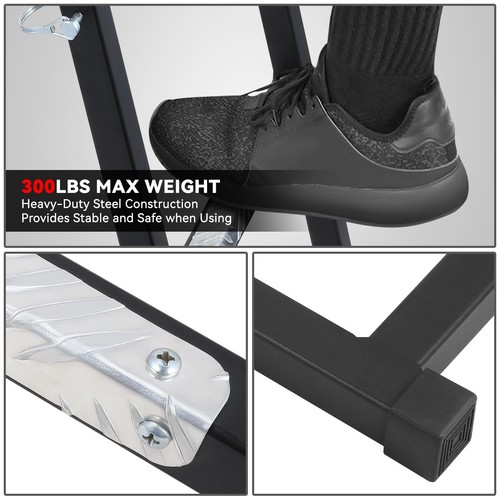UNIVERSAL HEAVY DUTY STEEL PICKUP TRUCK REAR BED TAIL GATE STEP TAILGATE LADDER - Picture 6 of 8