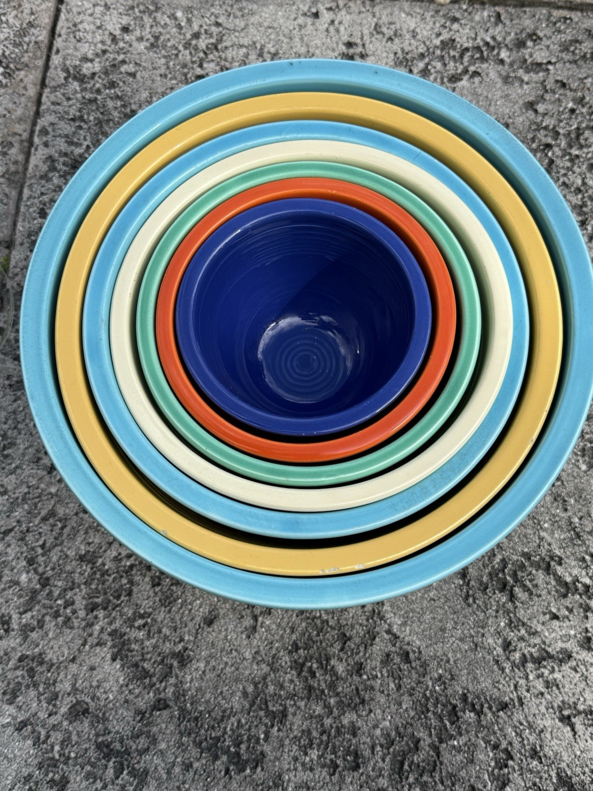 7 Pc Mixed Colors Turquoise Ivory