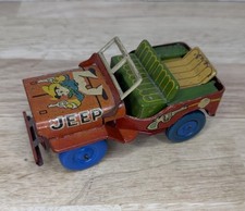 Vintage Tin Japan Jeep Boys Friction Jeep Toy