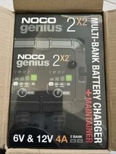 	NOCO GENIUS2X2 4A 2-Bank Smart Battery Charger 2A/Bank - 6V/12V Automatic	