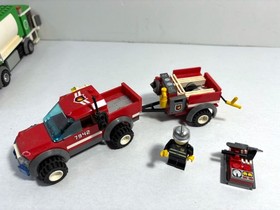 LEGO City LOT:  Garbage Truck 4432 + Off Road Fire  7942 + boat 4641