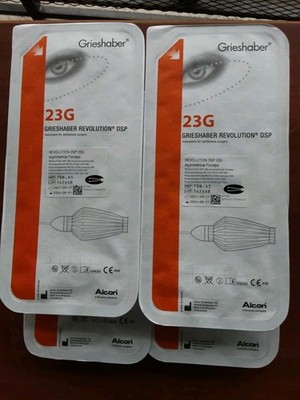 Alcon 706.45 Grieshaber Revolution DSP 23G asymmetrical  Forceps, Exp 2024/08.