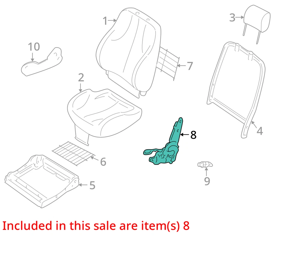 1997 - 2005 雪佛兰 PONTIAC CAVALIER SUNFIRE RECLINER ASM P/SEAT 16837148 全新 — 第 2/3 张图片