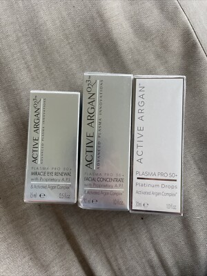 Lot Of Active Argan Miracle Eye Renewal Facial Conc. Plasma Pro Drops New (193)