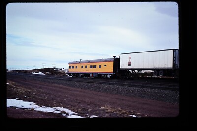 Eisenbahn Dia - Union Pacific Cheyenne Personenwagen Vintage Train Yard 1991