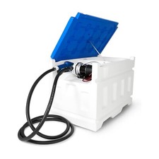 12V 10GPM DEF Transfer Pump Kit with 48 Gallon Caddy Tank, Nozzle Hose