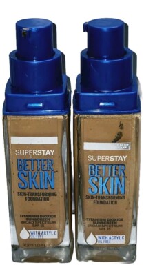 Maybelline New York Super Stay Better Skin Foundation 90 Warm Honey ~  2 Read