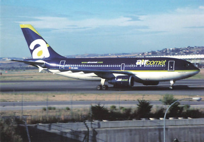 Postcard Airline AIR COMET A310-324ET EC-GMU at Madrid CC7.