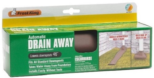 (12) Thermwell DE46BR 46" Brown Roll Out Roll Up Automatic Downspout Extender - Picture 4 of 5