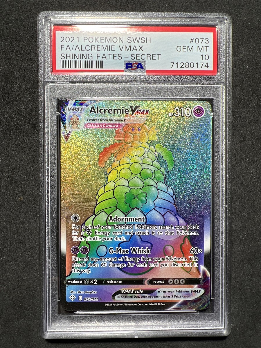 🔥 Pokemon PSA 10 Shining Fates Full Art Gem Mint Alcremie VMax