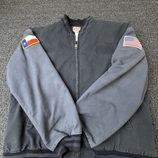 Vintage Red Kap Blue Work Jacket Quilt Lined Full Zip USA Flag Patch Mens XL