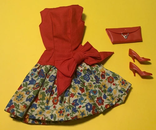 Vintage Barbie Dress PAK Best Bow On The Go Skirt Variation Shoes Purse Japan NM