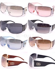 NEW Womens Mens Wrap Rimless Designer Fashion Sunglasses Oval Retro Shades(#853)