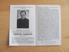 orig Sterbebild Pfarrer z Wollersheim Edmund Hanrath.geb1883 Kirchhov.gest 1955