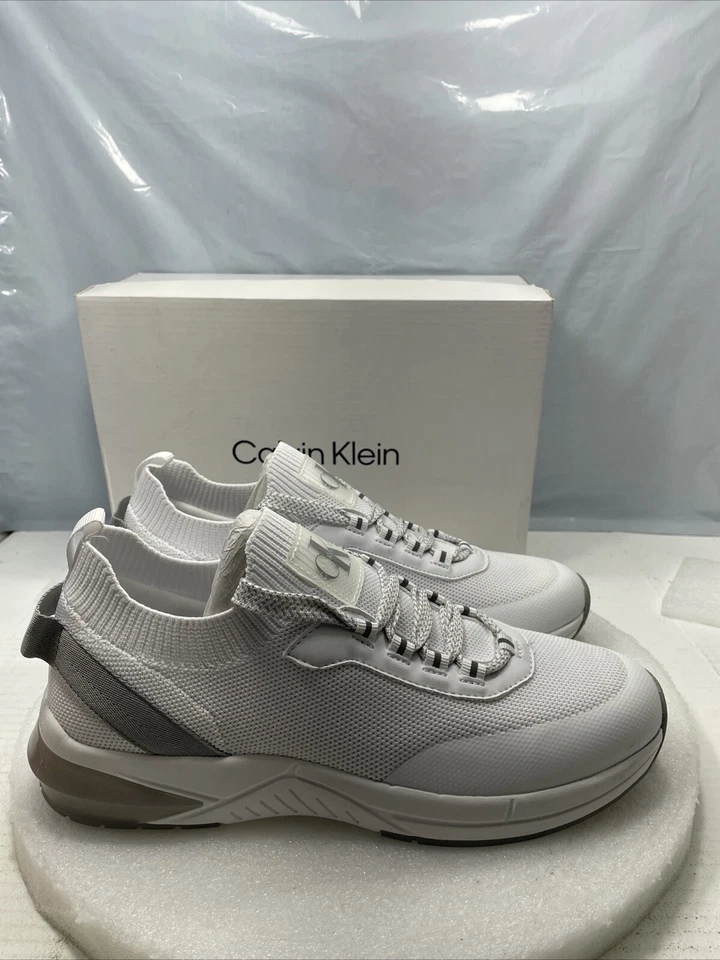 Calvin Klein Danyel, Blanco/Gris, Mujer Talla 7.5M Artículo #898 Foto 2 de 4