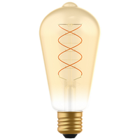 Led Edison Leuchtmittel GlüHbrine Lampe E27 Dimmbar 5W Extra-Warmweiß Gold ST64