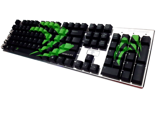Custom Mechanical Keyboard 100% full size NVIDIA Themed . Brown Switches - Picture 3 of 12
