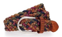 Mustang Braided Leather Belt W75 GüRtel Varied Schwarz Neu