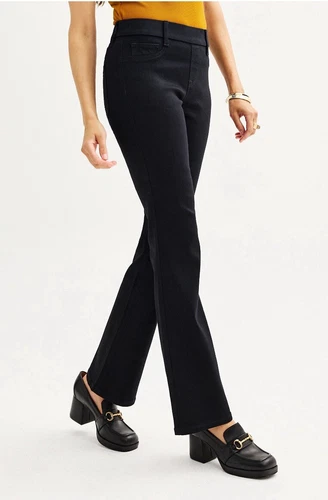 Nine West Mid Rise Pull On Bootcut Jeans SZ 12