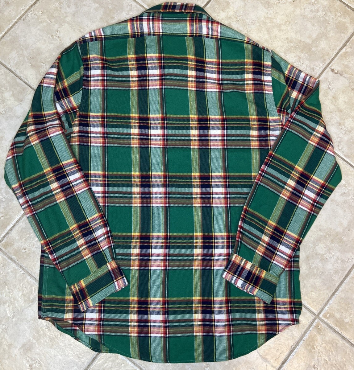 Polo Ralph Lauren Performance Flannel Workshirt Men's M Green