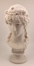 ROMAN SCULPTURE ANTINOUS MONDRAGONE 7.9 INCH/200 MM, MUSEUM REPRODUCTION