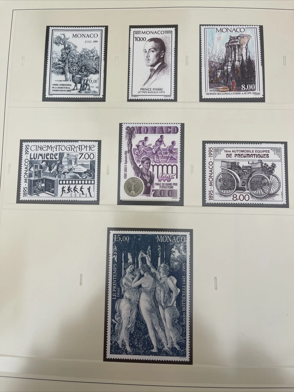 Timbres Monaco Neuf Lindner No.186 1995 Page 185