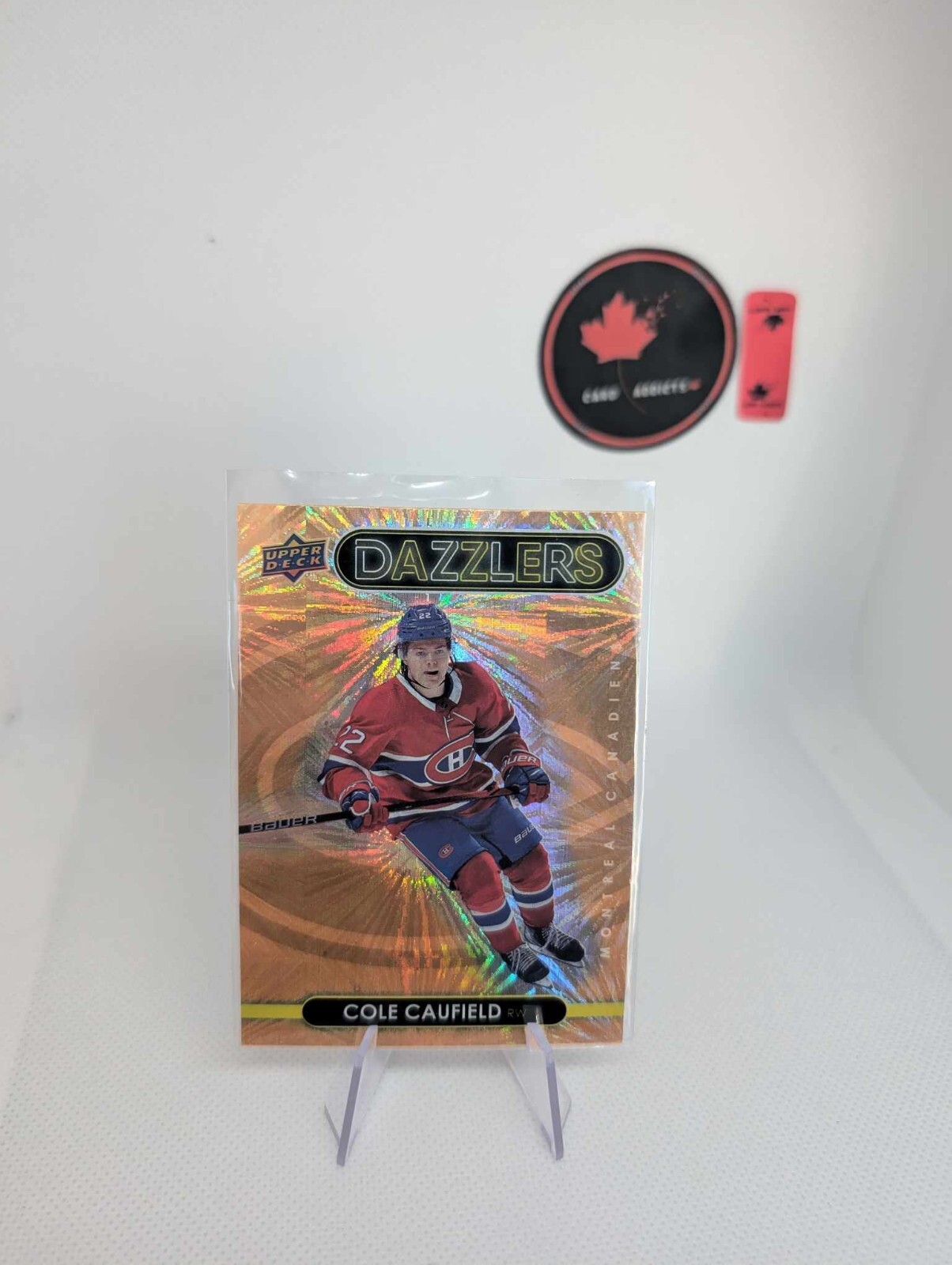 🔥2021-22 Upper Deck Series 1 Dazzlers Orange/Gold Cole Caufield Rookie DZ-25 RC