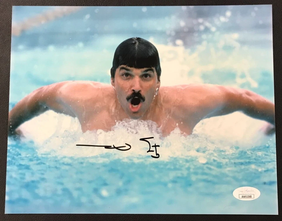 Fotografia assinada por Mark Spitz 8x10 certificado JSA com certificado de autenticidade nadador olímpico EUA Munique '72! - Imagem 2 de 4